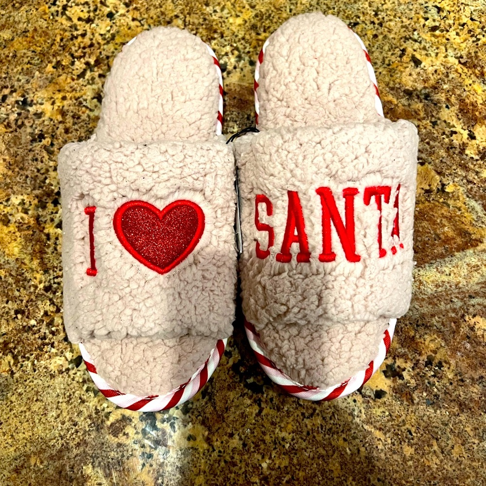 I Love Santa slippers